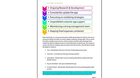 Business development is the practice of identifying, attracting, and acquiring new business to further your company's revenue and growth goals. Mobile App Business Plan Sample Example - YouTube