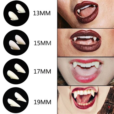1 Pairs Vampire Fangs Teeth Dentures Props Halloween Decor Costume Props Resin False Teeth