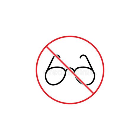 No Sunglasses Sign On White Background Stock Vector Illustration Of
