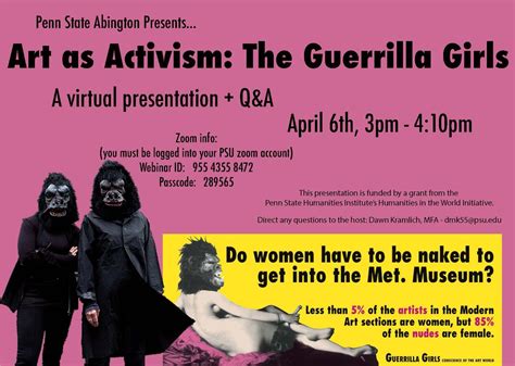 Art As Activism The Guerrilla Girls S3a