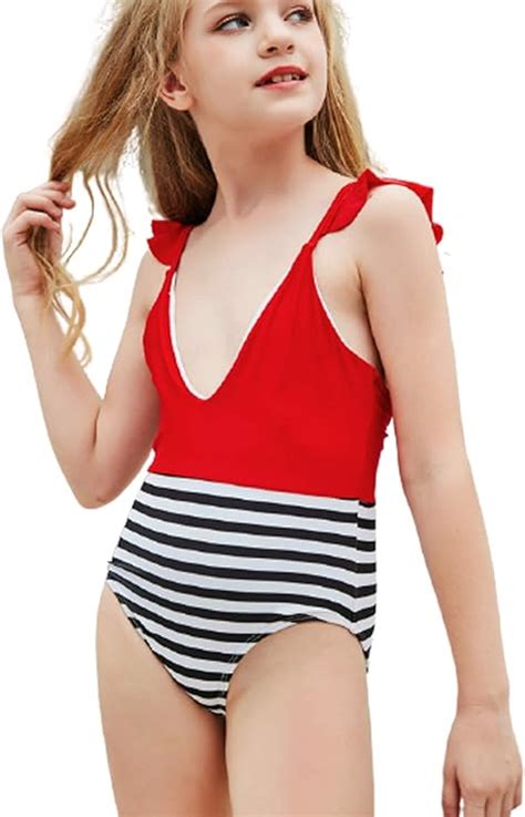 Swimsuits Costume Da Bagno Per Bambini Senza Maniche Con Scollo A V