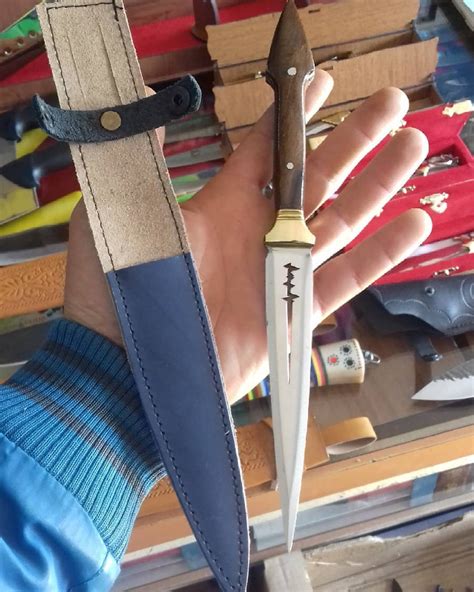 Medieval Double Edged Dagger Knife Forged Custom Handmade Etsy
