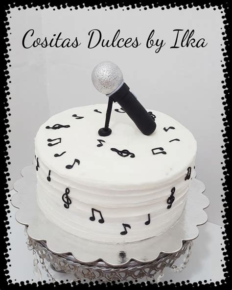 Musical Notes Microphone Cake Music Cakes Music Birthday Cakes