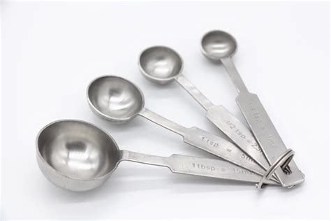 4 Piece Stainless Steel Heavy Weight Measuring Spoon Set