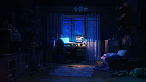 Night Aesthetic Anime Room Background Anime Bedroom Wallpapers Top