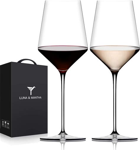 Generic Red Wine Glasses Set Of 4 Premium Crystal Wine Glasses Hand Blown 15 Oz Thin Rim Long