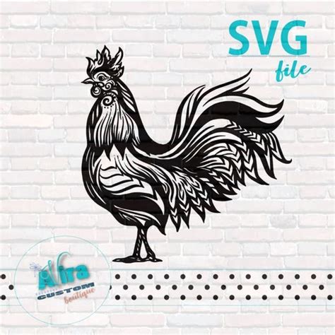Rooster Svg Cut File For Cricut Silhouette Design Only Etsy