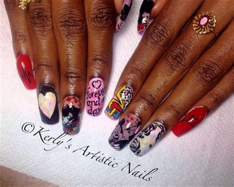 Mickey And Minnie Mouse Nail Art Design Nail Art Gallery