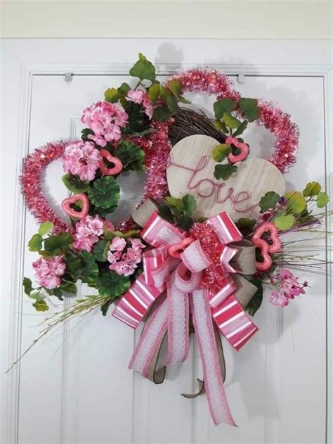 Diy Valentines Day Wreath Homemade Valentines Valentines Day
