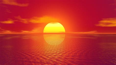 Download Wallpaper 1920x1080 Sunset Horizon Sun Photoshop Bright