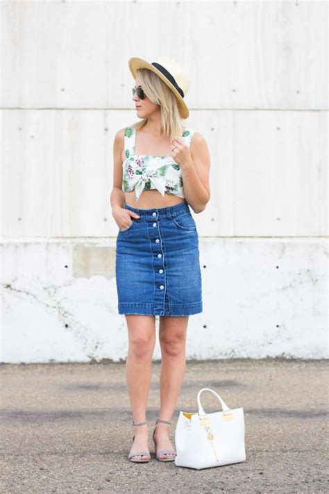 Crop Tops And Denim Skirts Over My Styled Body Denim Skirt Crop Tops