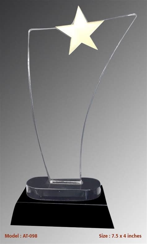 Acrylic Star Trophy Trophy With Base In Delhi Acrylic Trophy Glass