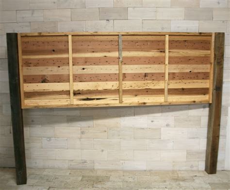 Barn Wood Headboard With Posts All Bed Sizes Texture Etsy