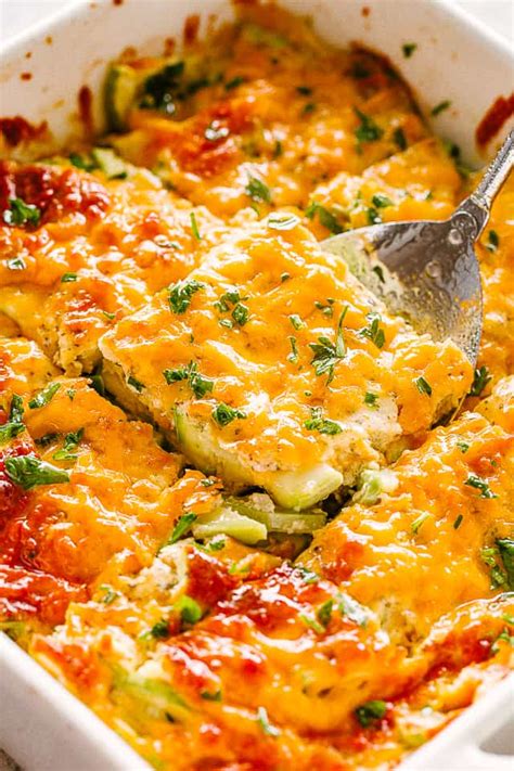Leave zucchini on the vine too long, and the flesh becomes stringy, tough, and bitter to actually freeze the zucchini, you'll want to pour out the rounds, pieces, or shreds onto a baking sheet and into a single layer. Cheesy Zucchini Casserole (Low Carb & Keto-Friendly ...