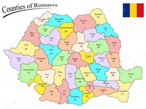 Counties Of Romania — Stock Vector © Robertosch 25066301