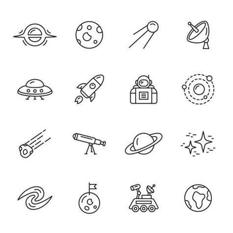 Space Icons — Stock Vector © Anastasiiaku 6539754