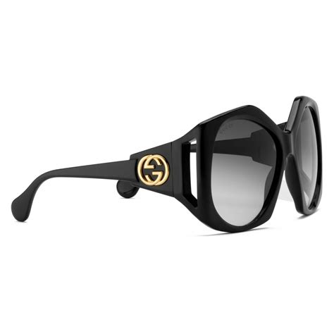 gucci round sunglasses black grey gucci eyewear avvenice