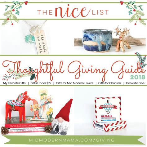The Nice List Thoughtful Giving Guide — Mid Modern Mama