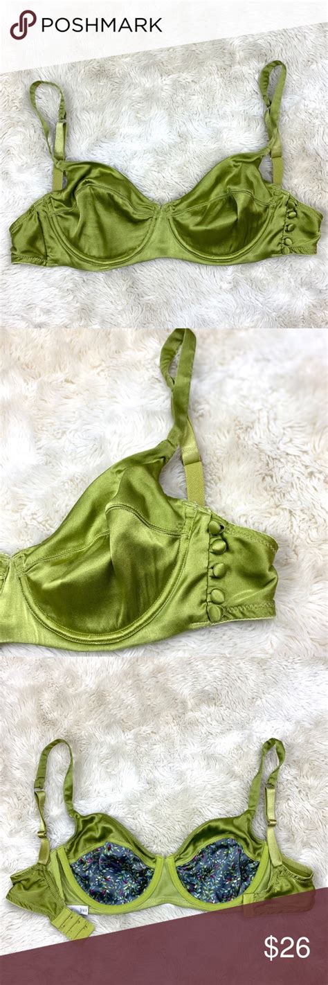 Victorias Secret Olive Green Silk Bra Silk Bra Green Silk Victoria