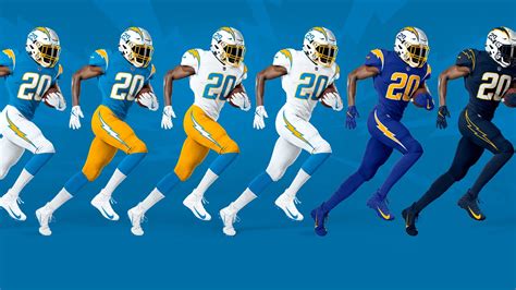 Los Angeles Chargers New Uniforms Jerseys Fresh Look Unveiled