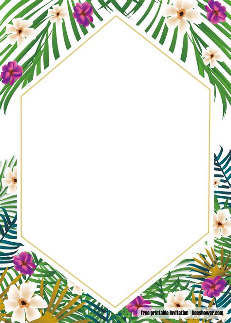 Create your own custom baby shower invitation in minutes. Free Printable Tropical Baby Shower Invitation Template ...