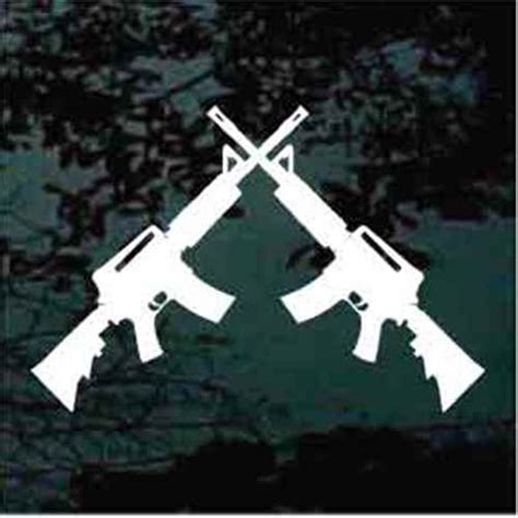 Assault Rifles Crossed Decals Decal Junky