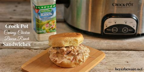 A Simple Crock Pot Creamy Chicken Bacon Ranch Sandwiches Recipe Is The