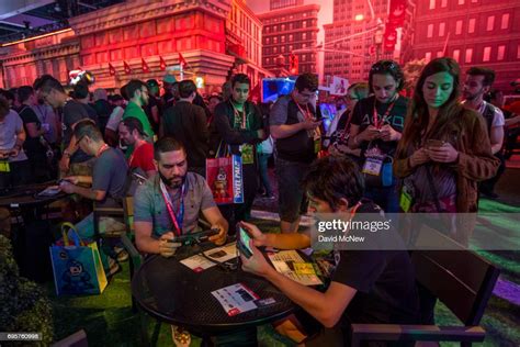 People Game In The Nintendo Exhibit On Opening Day Of The Electronic