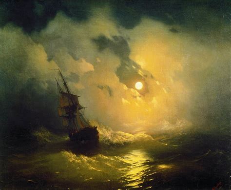 The Cultural Tutor On Twitter 1849 Stormy Sea At Night By Ivan