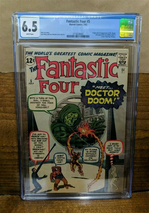 Fantastic Four 5 Cgc 65 1st Doctor Doom Stan Lee