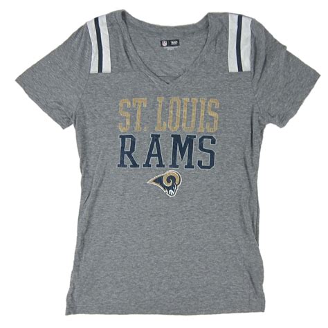 Nfl Team Apparel Nwt St Louis Rams Gray V Neck T Shirt Womens S M