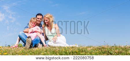 Girl On Dads Lap Mom Image Photo Free Trial Bigstock