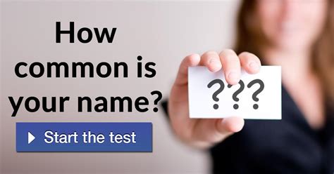 How Common Is Your Name