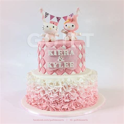 Twins Birthday Cake Decorated Cake By Guilt Desserts Cakesdecor