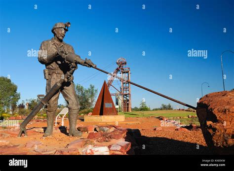 Statue Of A Miner In The Miners Heritage Park Cobar New South Wales