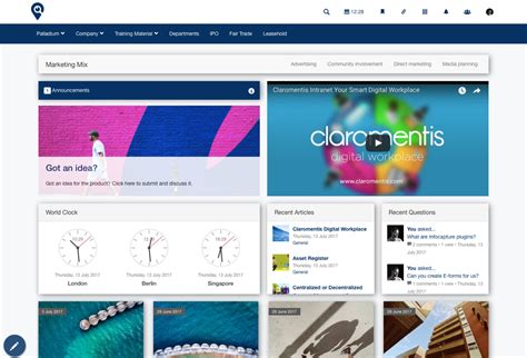 Looking for some intranet design inspiration? Intranet Design Examples | Claromentis