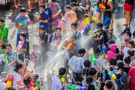 The Songkran Festival In Silom Bangkok Celebrate Thai Traditional New