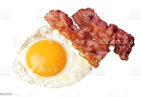 Breakfast With Fried Eggs And Bacon Stock Photo Download