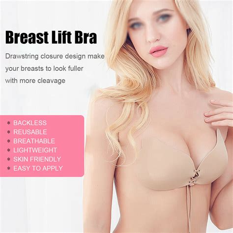 Perfect Sculpting Lace Up Strapless Cleavage Boosting Breast Lift Bra