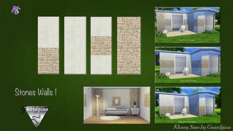 Khany Sims Stone Walls By Guardgian • Sims 4 Downloads