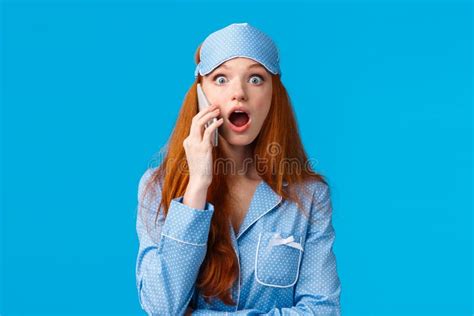 Amazed Girl Found Out Shocking News As Talking Friend On Phone Shocked And Astonished Startled
