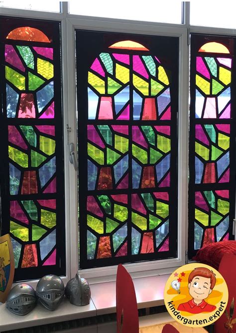 Stained Glass Window Craft Kindergartenfirst Grade