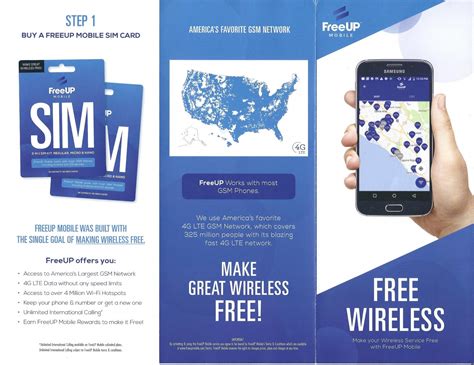 Freeup Mobile 3 In 1 Sim Card Works With Unlocked Gsm Cellular Phones