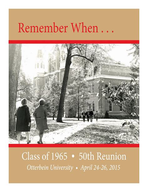 2015 50th Reunion Memory Book Class Of 1965 By Otterbein University