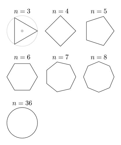 Regular Polygons Tikz Example