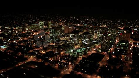 Aerial Night Illuminated Cityscape North America Stock Footage Youtube