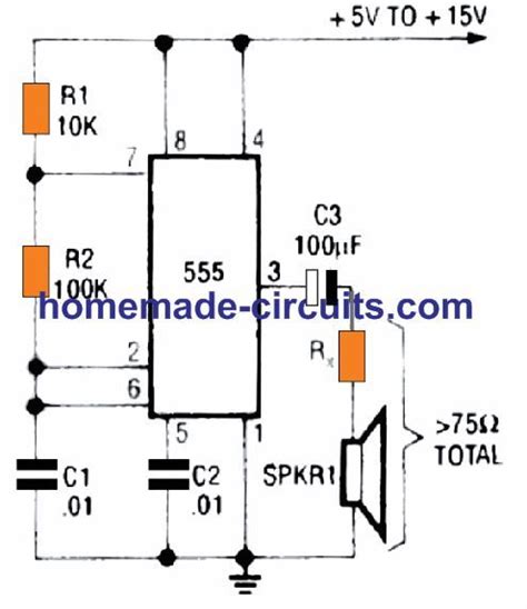 555 Circuit Diagram Alarm Low High