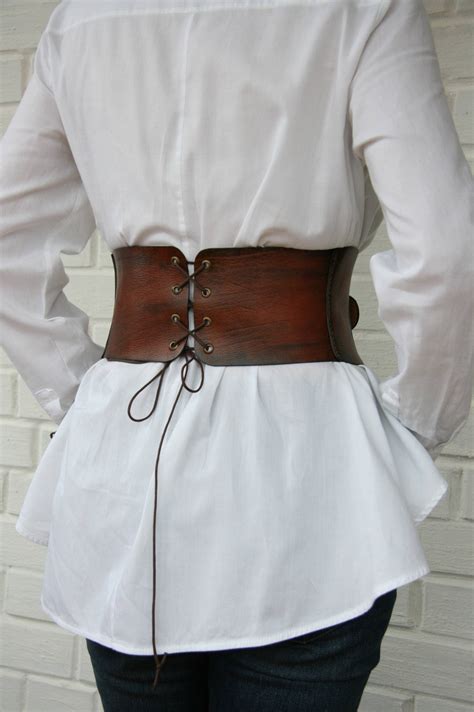 Leather Corset Belt For Women Wide Waist Belt Western Belt Etsy