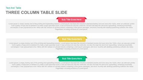 Three And Four Column Table Slide Powerpoint And Keynote Template