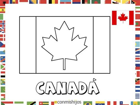 Dibujo De Bandera De Canada Para Colorear Dibujos Para Colorear